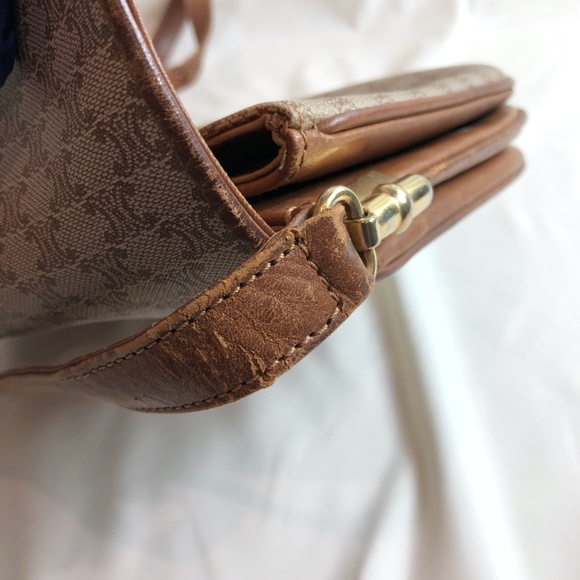 Celine Beige Macadam Crossbody Bag Sku#83973 - Picture 9 of 15